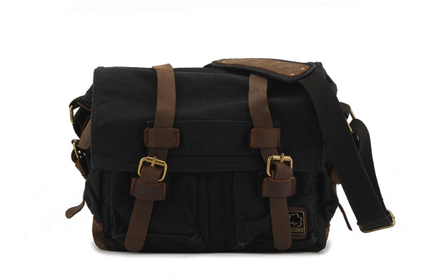 Style: Black, Size: XL - Men's canvas shoulder bag Q119-CJBHNSNS12534-Black-XL