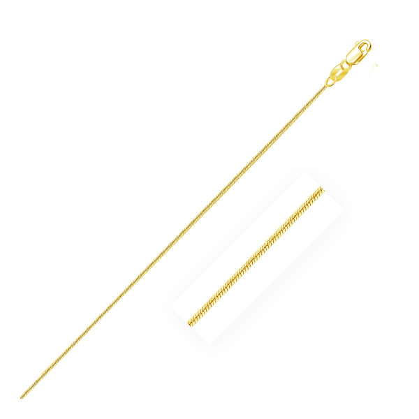 Size: 16'' - 14k Yellow Gold Round Snake Chain (0.70 mm) P150-48935-16