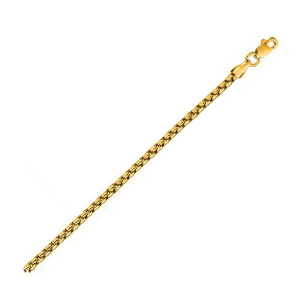 Size: 18 - 14k Yellow Gold Solid Round Box Chain (3.6 mm) P150-76760-18
