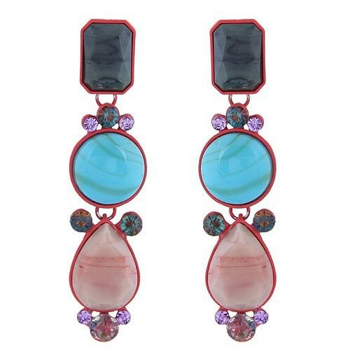 Geometric Design Drop Bohemian Style Women Fashion Earrings - Multicolor A392-fear3140