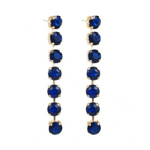 Luxurious Style Glistening Party Fashion Women Wholesale Shoulder Duster Earrings - Blue A392-fear8098