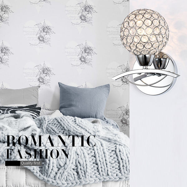 Modern Crystal Wall Lamp Fixture for Home Bedroom Living Room Decoration C122-1039516