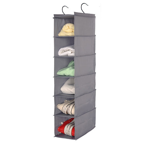 Waterproof Oxford 6 Layers 2 Hooks Hanging Clothes Storage Bag C122-1259008