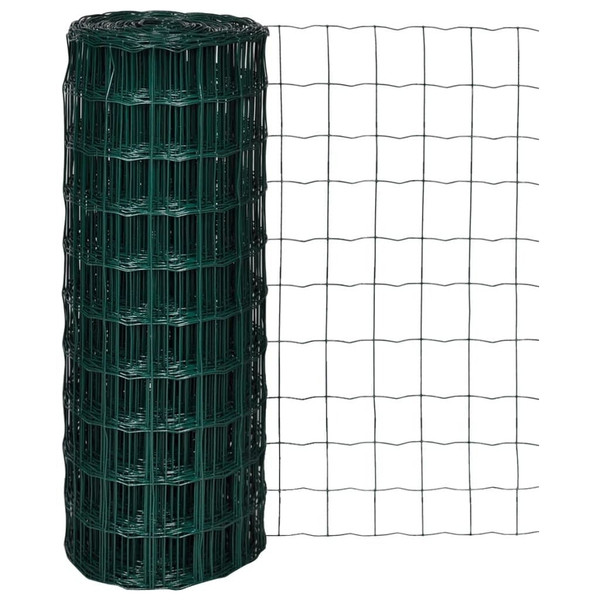 Euro Fence Steel 32.8ftx3.3ft Green A949-140573