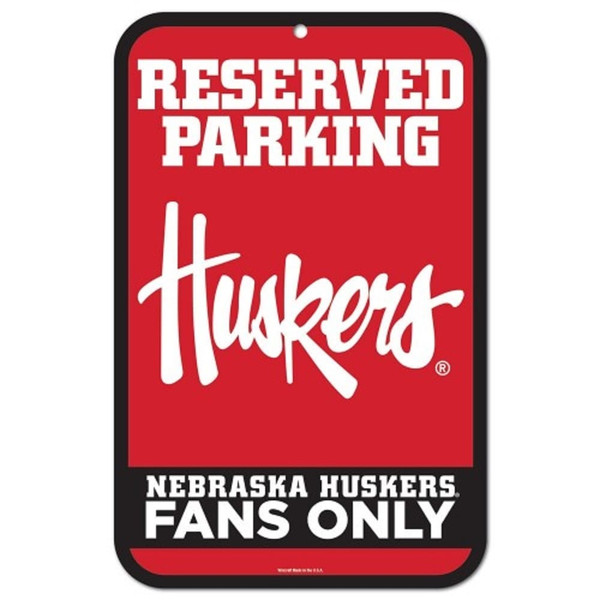 Nebraska Cornhuskers Sign 11x17 Plastic Reserved Parking Style - Special Order Z157-3208531593