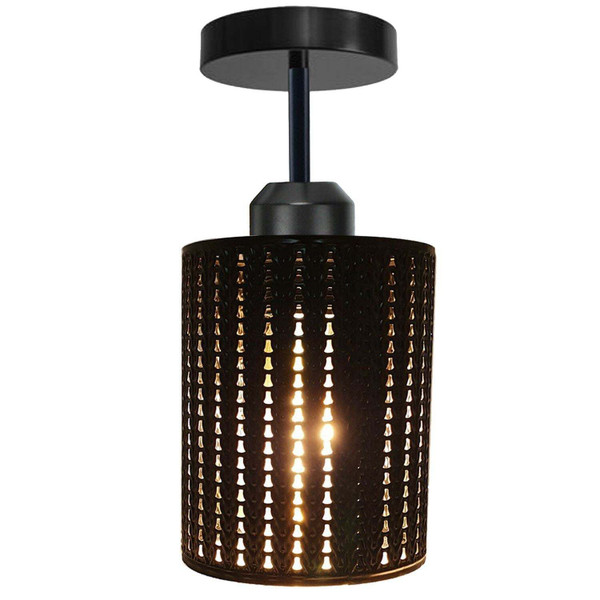 Metal Ceiling Light Shade Pendant Industrial Barrel Wire Cage Lampshade Lamp~1218 T575-V0671387843