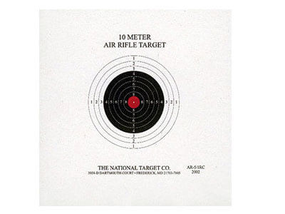 National Target Single Bull Red Center Air Rifle Target P892-PY-A-1163