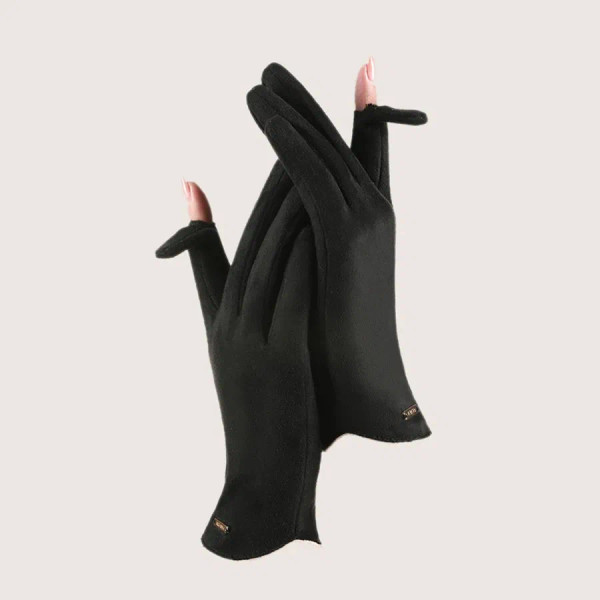 Color: green, Gloves Size: One Size - Women Autumn Winter Keep Warm Touch Screen Thin Solid Simple  F640-12000041500945583