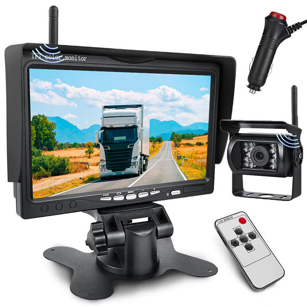 7 Inch Monitor for Rv Truck Bus Wireless Night Vision System Rear View Backup Camera Black K484-PAU_0GN2C8FV