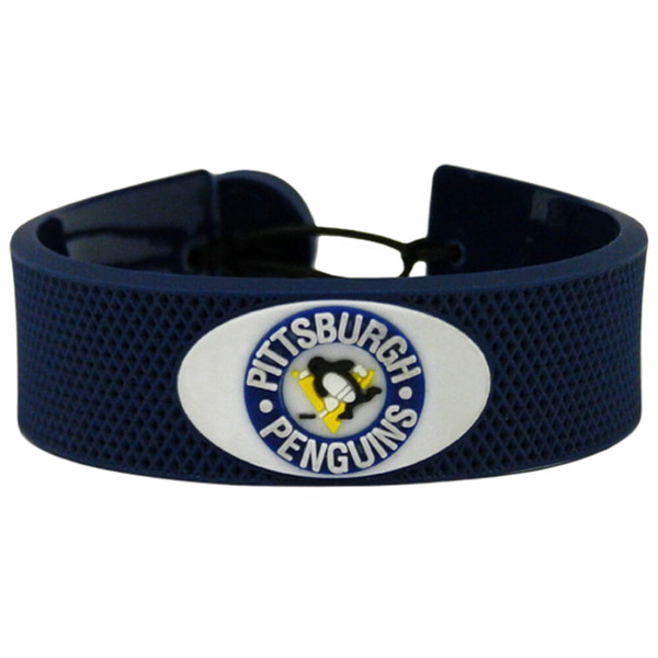 Pittsburgh Penguins Bracelet Team Color Hockey Vintage Logo CO Z157-4421401426