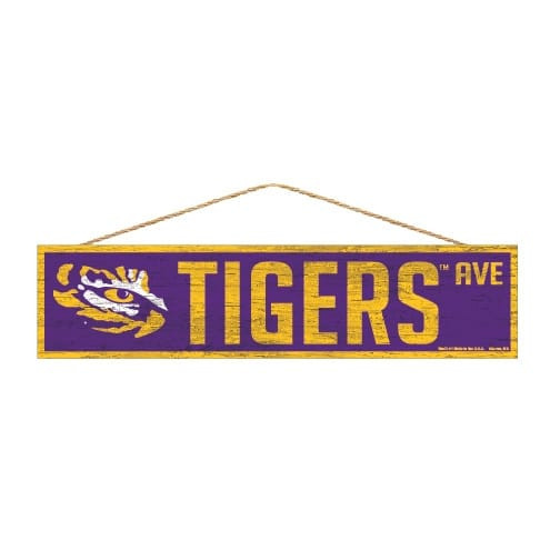 LSU Tigers Sign 4x17 Wood Avenue Design Z157-3208590047