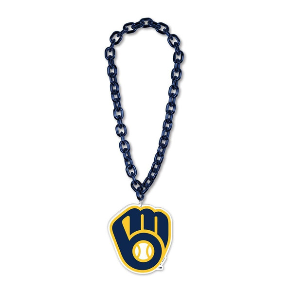 Milwaukee Brewers Necklace Big Fan Chain Z157-9416629566