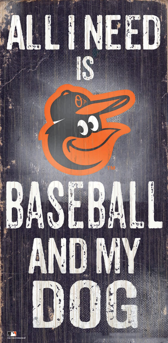 Baltimore Orioles Sign Wood 6x12 Baseball and Dog Design Special Order Z157-7846024202