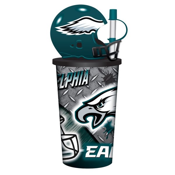 Philadelphia Eagles Helmet Cup 32oz Plastic with Straw Z157-9468808246
