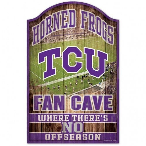TCU Horned Frogs Sign 11x17 Wood Fan Cave Design - Special Order Z157-3208584677