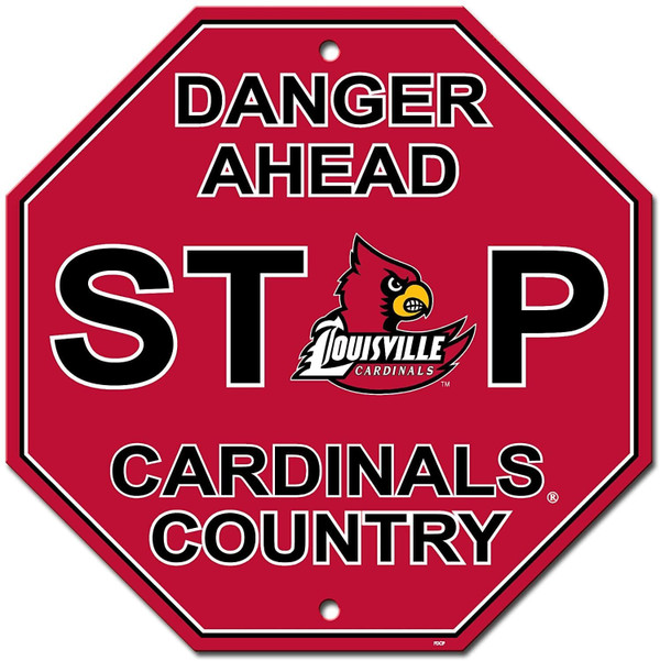 Louisville Cardinals Sign 12x12 Plastic Stop Style CO Z157-2324550532