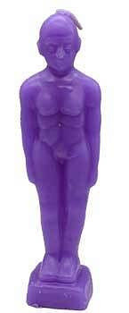 6 3/4" Purple Man candle H558-CBMPU