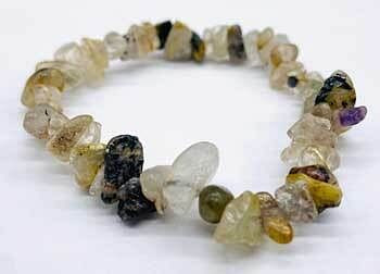 Quartz, Rutilated chip bracelet H558-JBC034