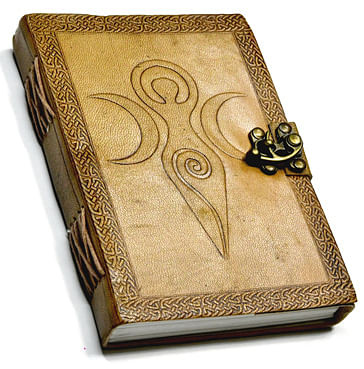 5" x 7" Goddess of Earth Embossed leather w/ latch H558-BBBLEARTH