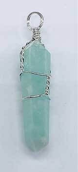 (set of 5) Amazonite wire wrapped point H558-JWPAMA5