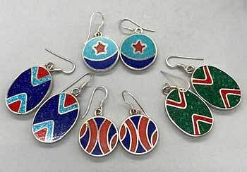 Inlay various earrings H558-JE9169