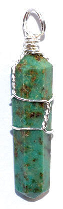 (set of 5) wire wrapped Chrysocolla point H558-JWPCHR5