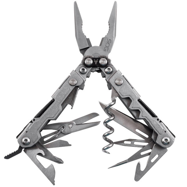 SOG POWERLITRE 19-In-1 Mini Multi-Tool (Stone Wash Finish) M119-PL1001CP