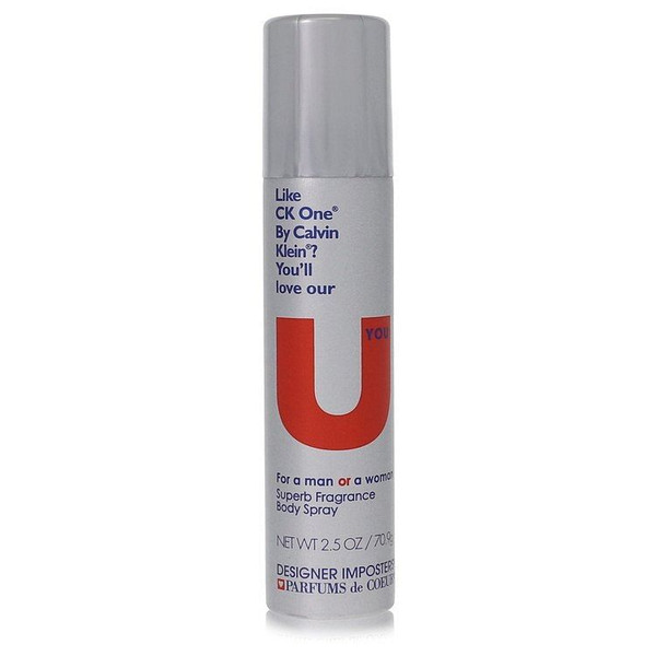 Designer Imposters U You by Parfums De Coeur Deodorant Body Spray (Unisex) 2.5 oz (Women) V728-517809