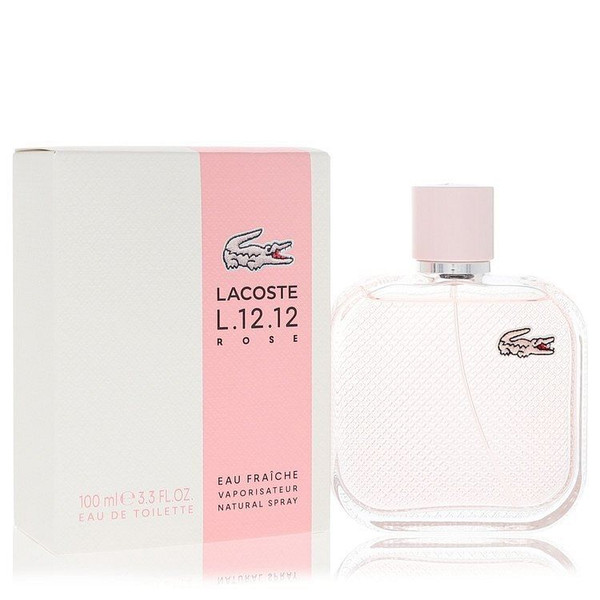 Lacoste Eau De Lacoste L.12.12 Rose Eau Fraiche by Lacoste Eau De Toilette Spray 3.3 oz (Women) V728-564828