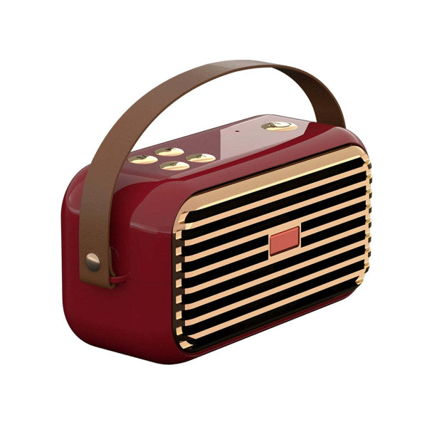 Color: BURGANDY RED - Volto Vintage Retro Look Wireless Speaker K290-51156098842897
