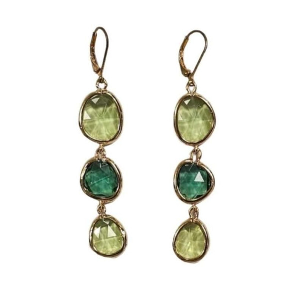 Color: SEA GREEN - Serena Ombre Style Gem Drop Earrings K290-39530501776