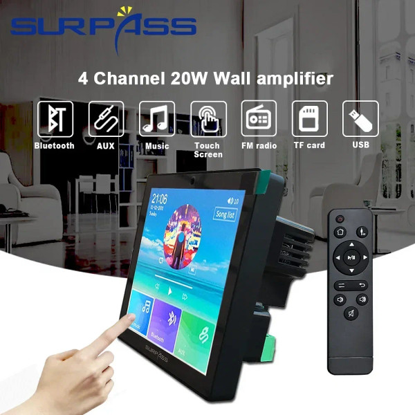 Ships From: United States, Color: Brown - Smart Home Audio 4 Channel Wireless Bluetooth-compatible  F640-12000037012060271