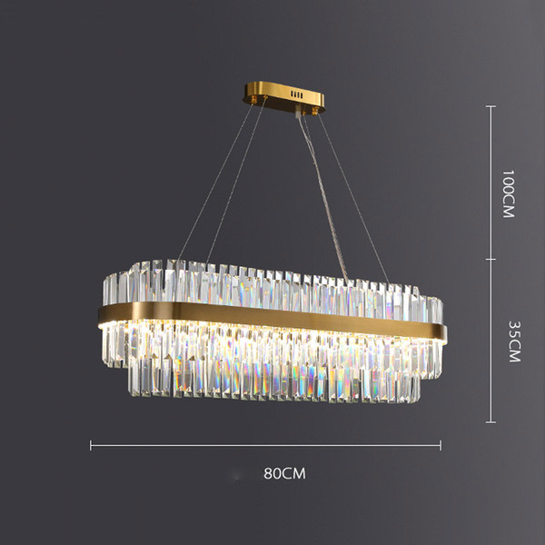 Size: The ellipse is 80by35CM, Color: Three color - Atmospheric Light Luxury Post-modern Simple Fre Q119-CJZN163908104DW