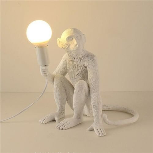 Vintage Style Home Light Wholesale Monkey Wukong Shape Unique Design Table Lamp - White A392-flig0152