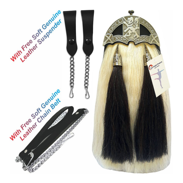Original Horse Hair Sporran With Unique Anemal Cantel A657-1
