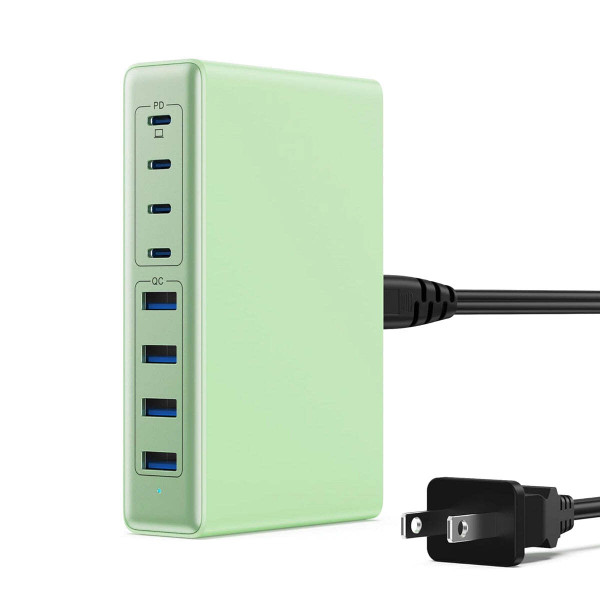 Color: GREEN - Power Wall USB-C Charger For Phones And Devices - Charge Everything Faster And Smart K290-51284561559825