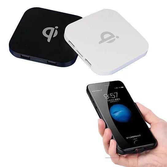 Color: White - iPhone 8 /8X Wireless Charging Pad With Dual USB Ports K290-4865679982627