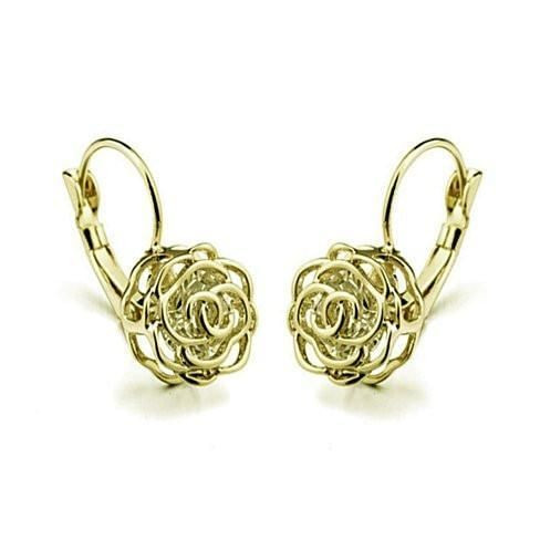 Color: 18kt Yellow Gold Plt. - ROSE IS A ROSE 18kt Rose Crystal Earrings In White Yellow And Rose G K290-9301033733
