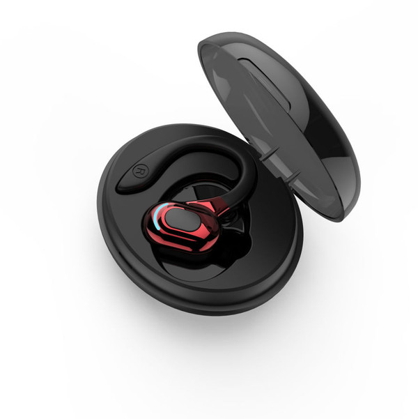 M-l8 Bluetooth Earphone with Charging Cabin Mini In-ear Business Sports Hanging Ear Headsets Red K484-PEL_0NEP9YGU
