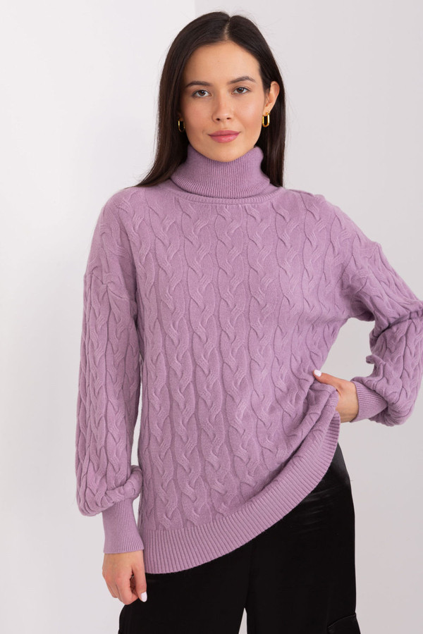 violet - Turtleneck model 188305 AT U704-188305