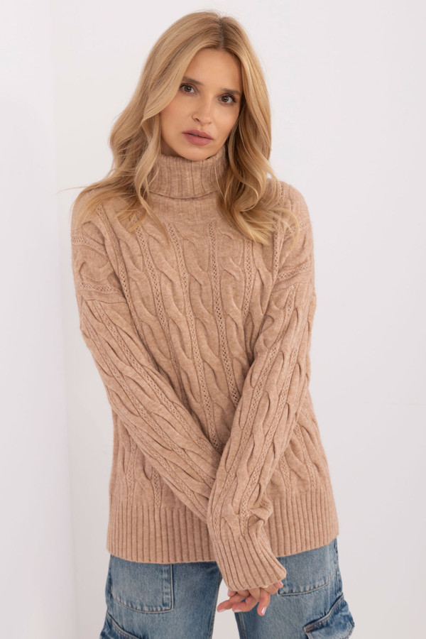 brown - Turtleneck model 199521 AT U704-199521