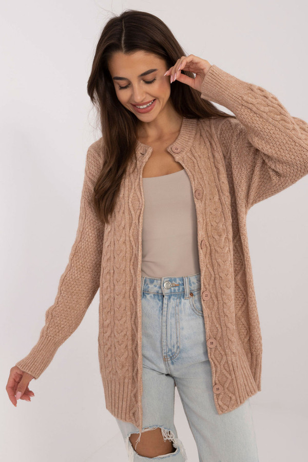 brown - Cardigan model 199630 AT U704-199630