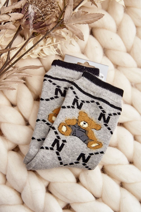 grey - Socks model 191174 Step in style U704-191174