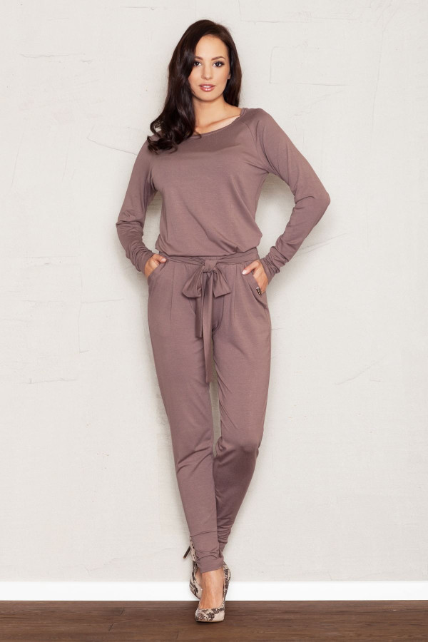 brown - Women trousers model 43922 Figl U704-43922