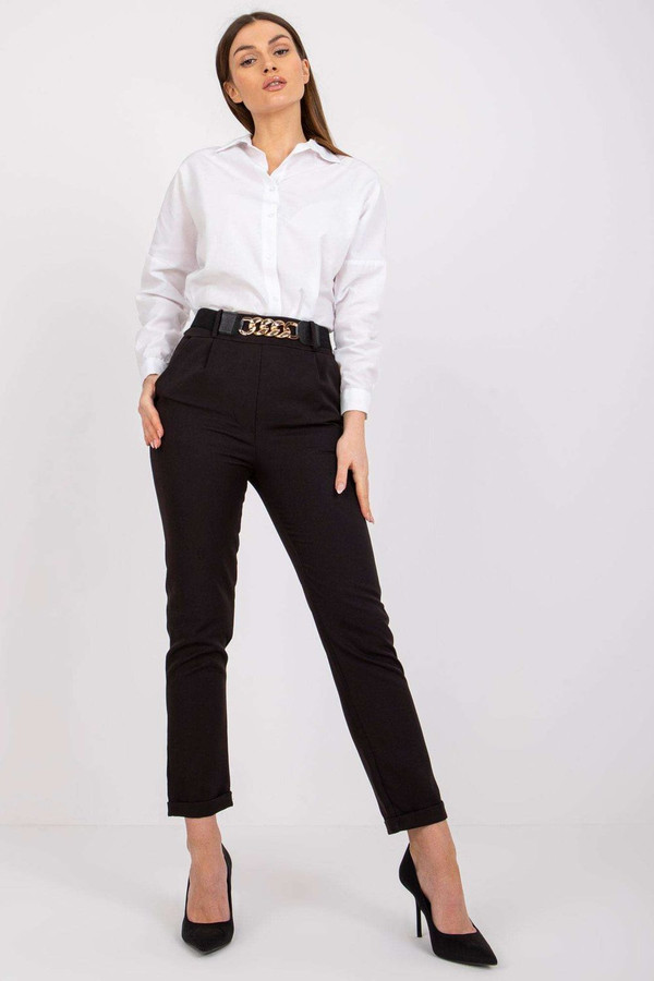 black - Women trousers model 179697 Italy Moda U704-179697
