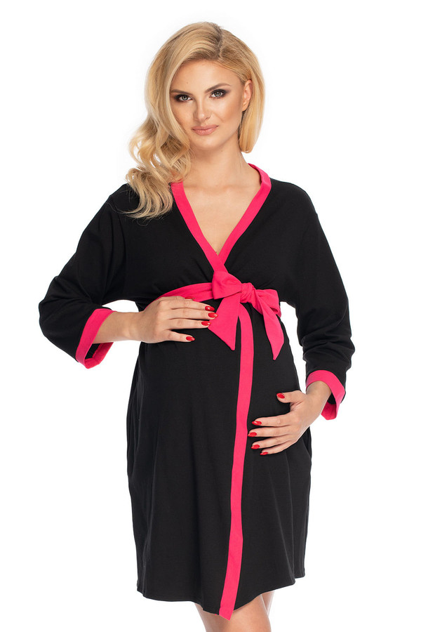 black - Bathrobe model 147503 PeeKaBoo U704-147503