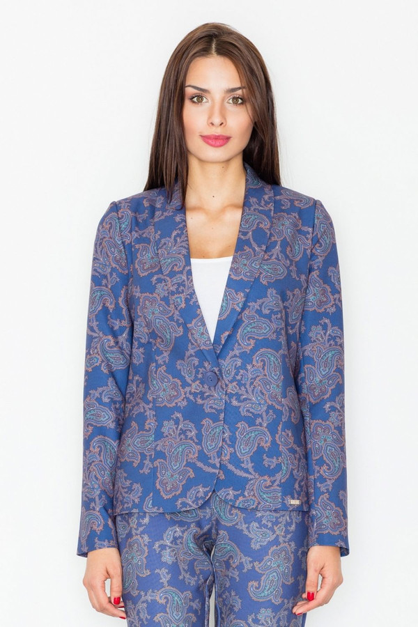 navy blue - Jacket model 77132 Figl U704-77132