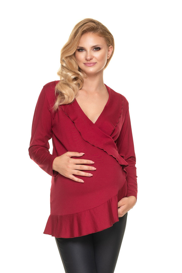red - Maternity blouse model 157822 PeeKaBoo U704-157822