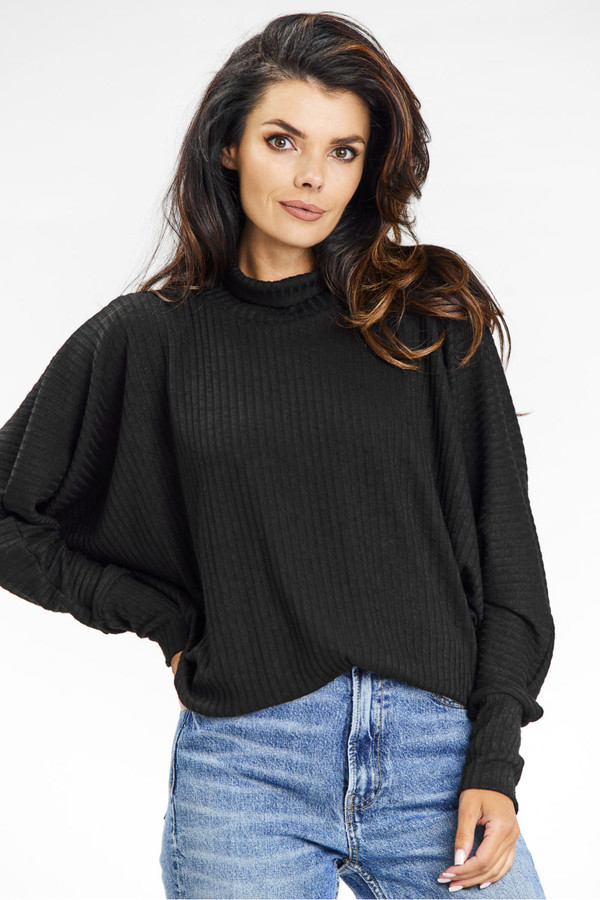 black - Turtleneck model 200579 awama U704-200579
