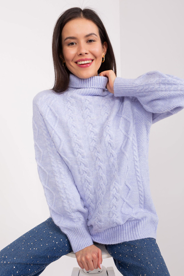 violet - Turtleneck model 189224 AT U704-189224